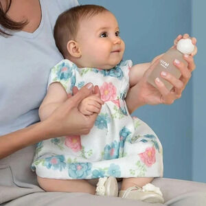 Mayoral dress white w/ blue and pink flowers‎ Easter size 12 months